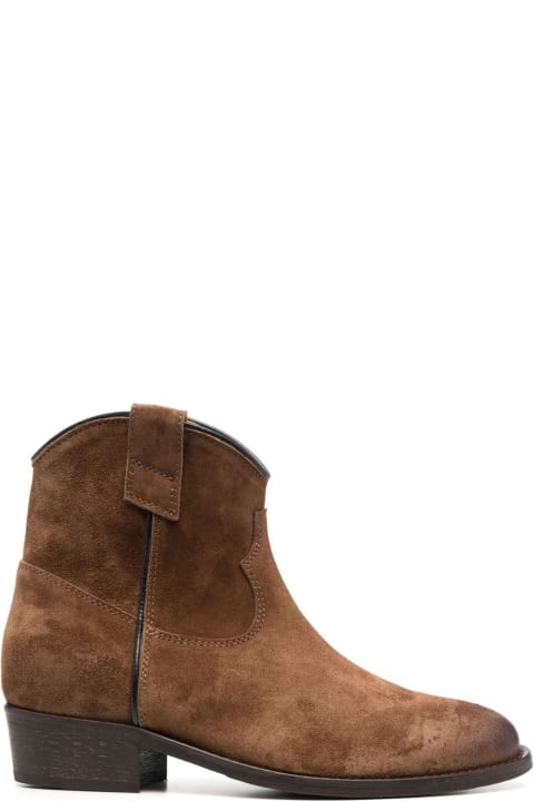 Fashion for Women Via Roma 15 Brown Calf Suede Ankle Boots
