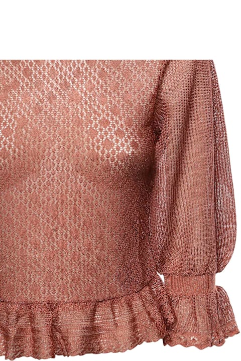 Homeware Chloé Lurex Knit Sweater With Ruffle