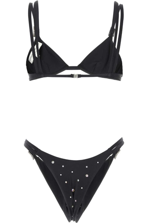 Alessandra Rich Swimwear for Women Alessandra Rich Black Stretch Nylon Bikini