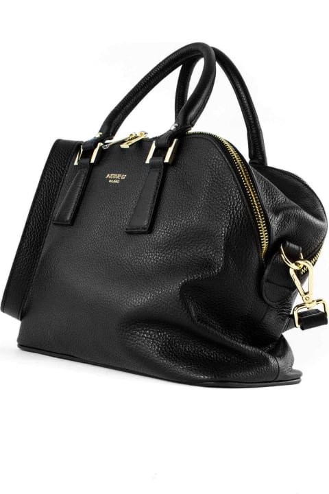 Avenue 67 for Women Avenue 67 Black Grained Soft Leather Bag Avenue 67