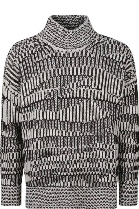 Patterned Turtleneck Sweater