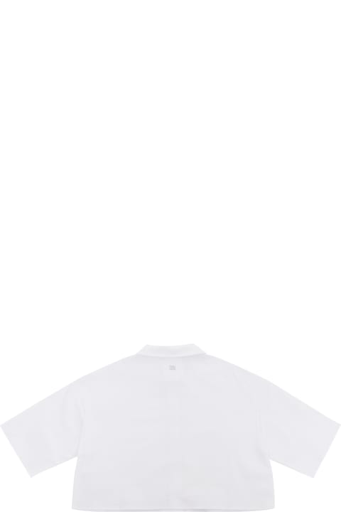 ガールズ Douuodのシャツ Douuod White Cropped Shirt