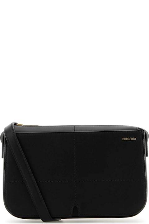 Burberry Sale for Women Burberry Black Leather Snip Crossbody Bag