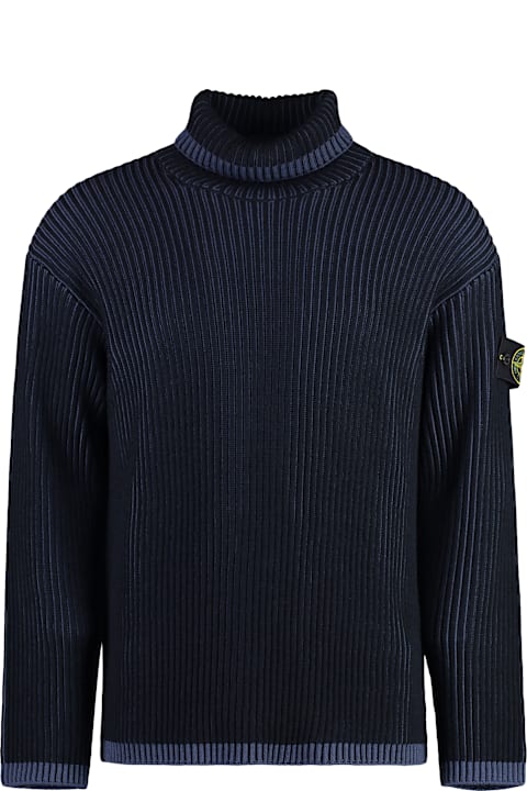Fashion for Men Stone Island Virgin Wool Turtleneck Sweater