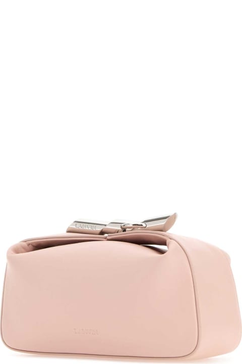 Lanvin Clutches for Women Lanvin Pastel Pink Leather Haute Sequence Handbag