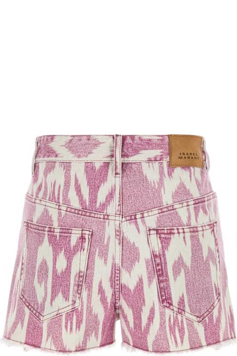 Marant Étoile Pants & Shorts for Women Marant Étoile Printed Denim Lesia Shorts