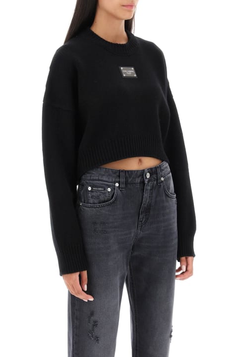 Homeware Dolce & Gabbana Logo Plaque Cropped Sweater