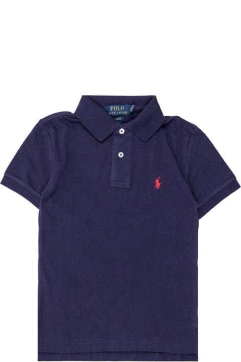 Fashion for Kids Ralph Lauren Logo Embroidered Short-sleeved Polo Shirt