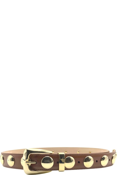 Homeware Khaite Benny Belt With Gold Studs