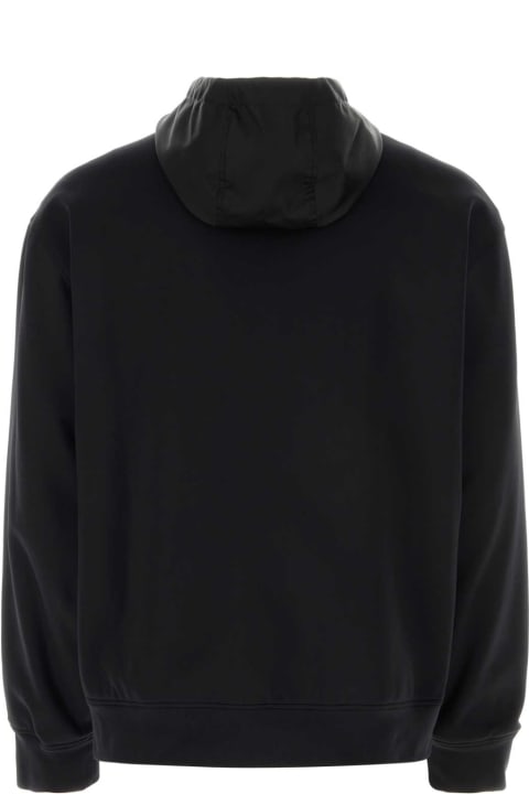 Clothing for Men Prada Black Stretch Nylon Cardigan