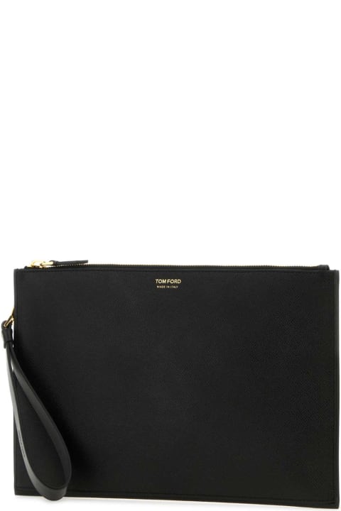 Bags Sale for Men Tom Ford Black Leather Clutch