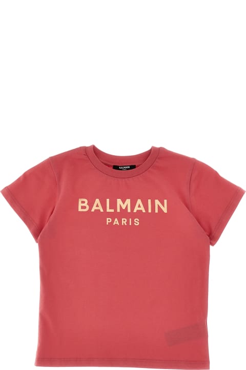 Balmain for Girls Balmain Logo Print T-shirt