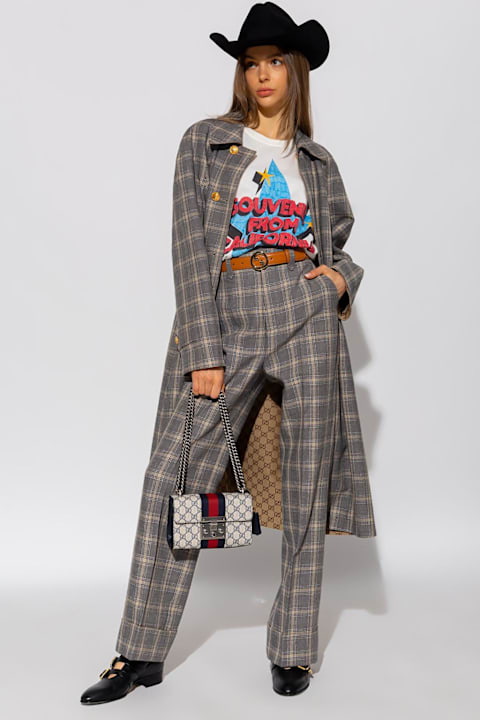 Clothing Sale for Women Gucci Checked Trousers