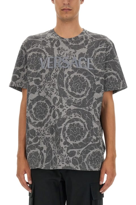 Versace Topwear for Men Versace Silhouette Baroque Logo T-shirt