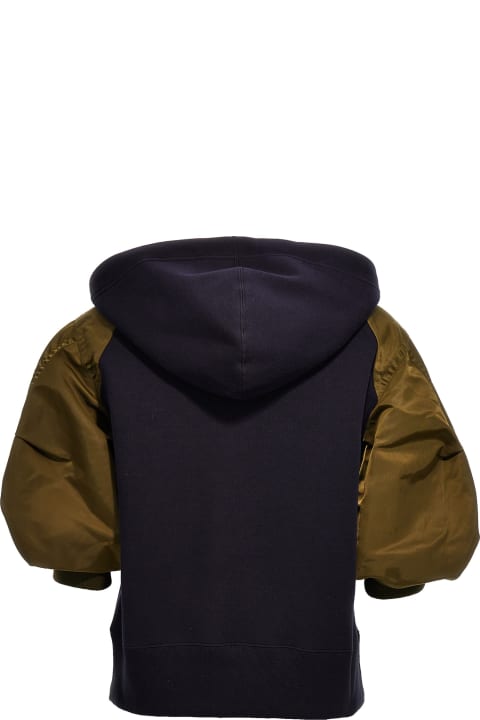 Sacai Coats & Jackets for Women Sacai Nylon Insert Hoodie