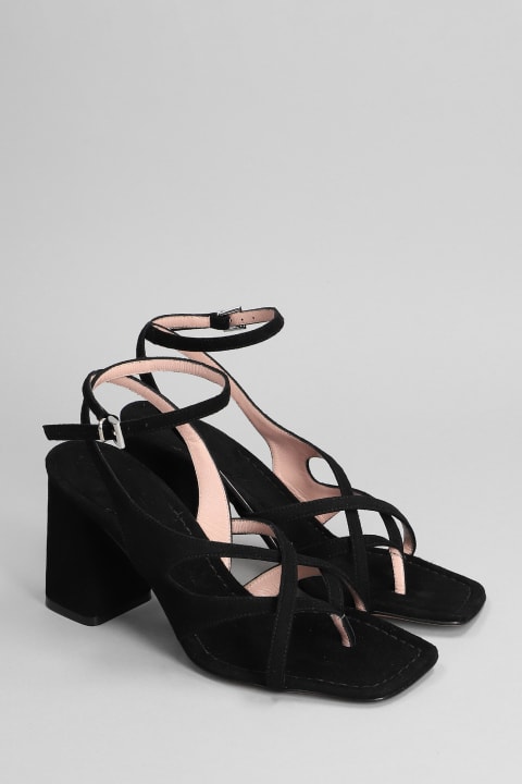 Sandals In Black Suede