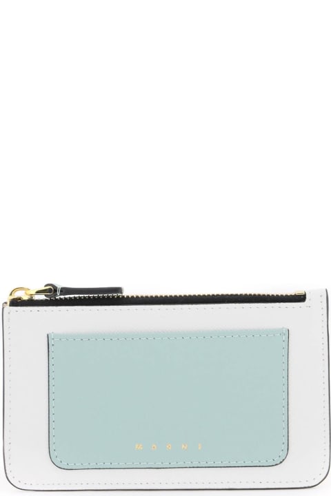 Wallets for Women Marni Tricolor Zippered Cardholder