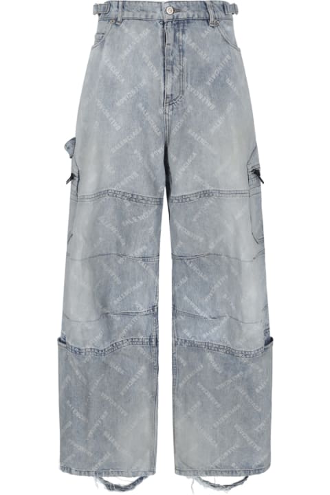 Pants & Shorts for Women Balenciaga Cargo Bal Diagonal Allover Pants