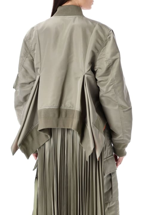 Sacai Coats & Jackets for Women Sacai Paneled Bomber Jacket