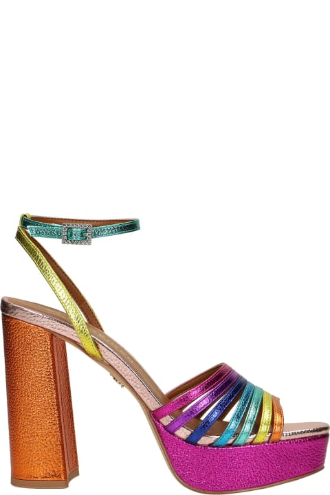 Pierra Sandals In Multicolor Leather