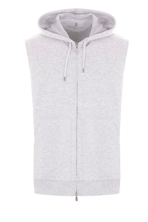 Brunello Cucinelli Coats & Jackets for Men Brunello Cucinelli Drawstring Sleeveless Hoodie