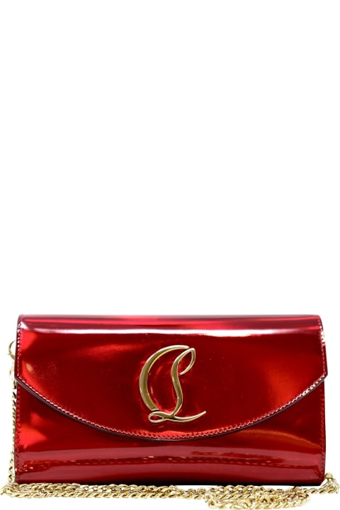 Loubi/gold Patent Leather Loubi54 Wallet On Chain