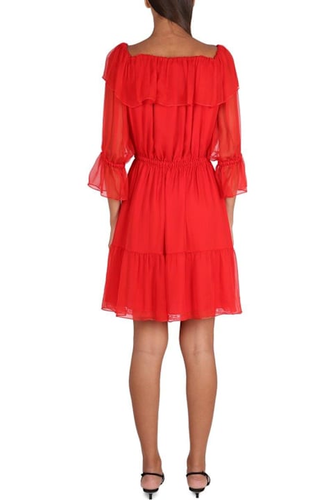 Dresses Sale for Women Gucci Off-shoulder Chiffon Dress
