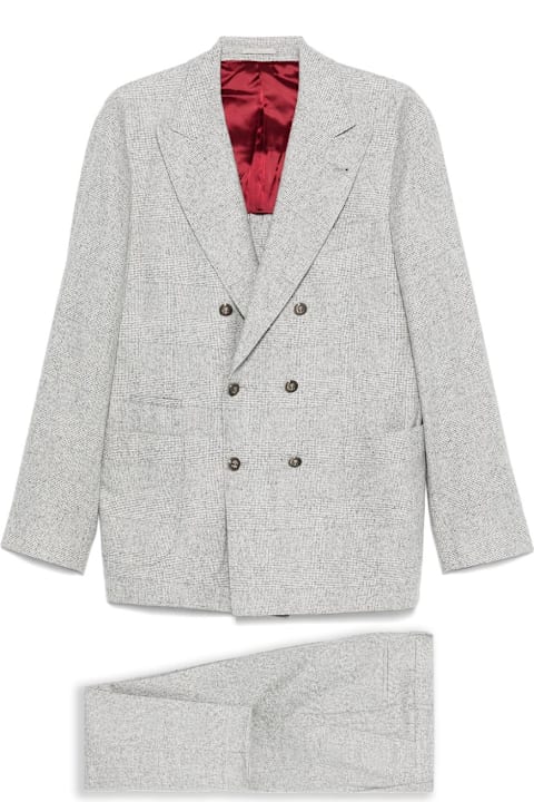 Brunello Cucinelli لـ Kids Brunello Cucinelli Wool And Silk Double-breasted Suit
