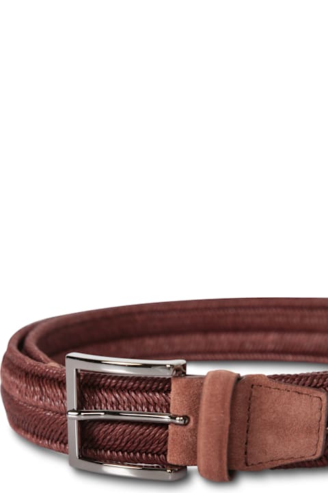 Orciani for Men Orciani Burnt Linen Braided Belt