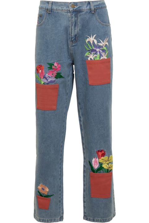Kidsuper Jeans for Men Kidsuper Flower Jeans