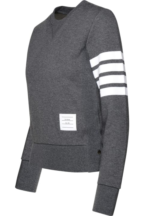 Thom Browne Fleeces & Tracksuits for Women Thom Browne Gray Cotton Sweatshirt