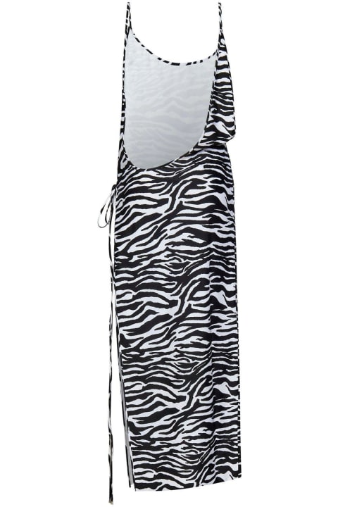 Clothing for Women The Attico Zebra Print Spaghetti Strap Beach Dress