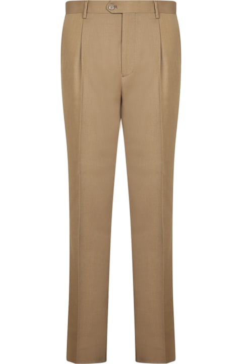 Pants for Men Etro Brown Wool Pants