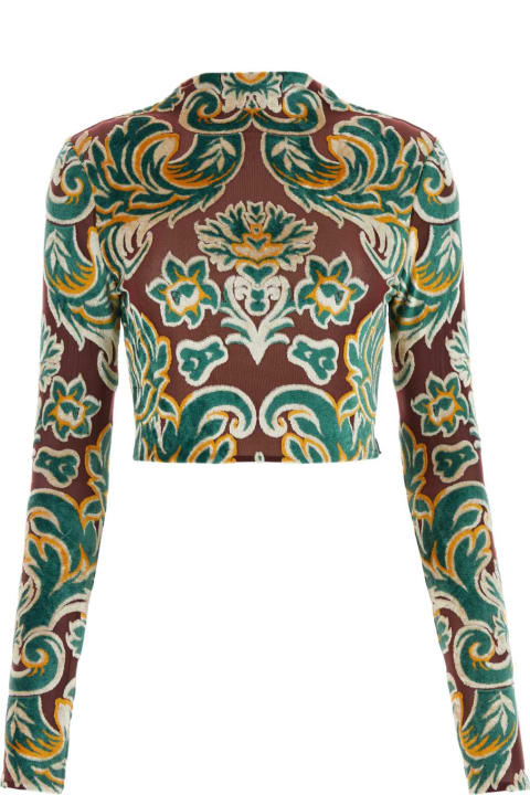 Etro for Women Etro Embroidered Tulle Top