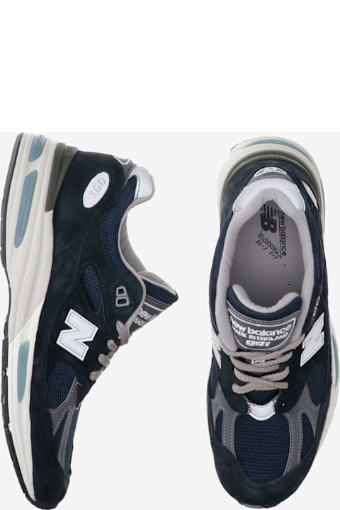 New Balance for Men New Balance 991v2 Leather And Mesh Shoes