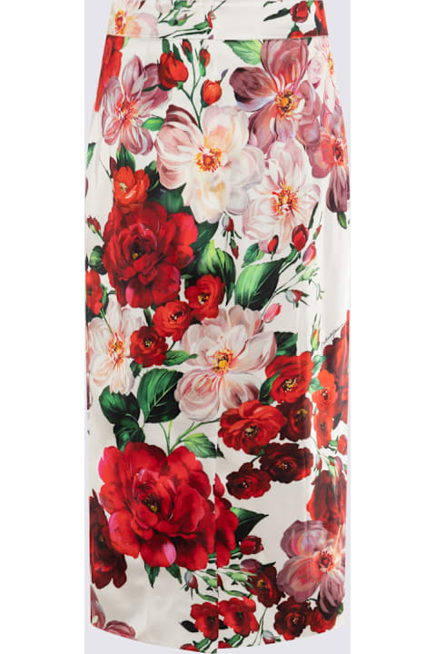Dolce & Gabbana for Women Dolce & Gabbana White And Multicolor Skirt