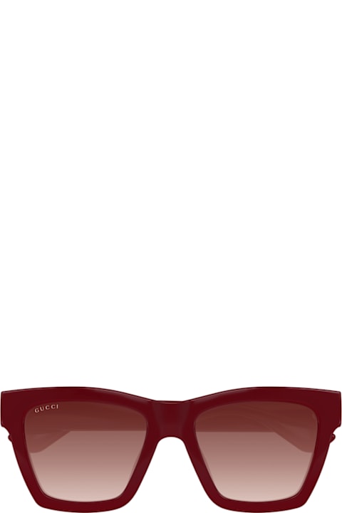 ウィメンズ アイウェア Gucci Eyewear Gucci Gg1714s Linea Gg Logo 003 Burgundy Red Sunglasses