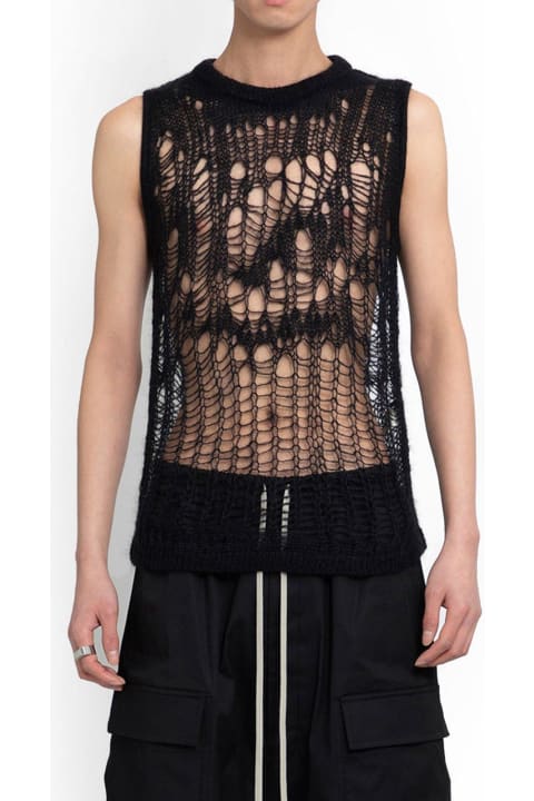 Fashion for Men Rick Owens Open-knitted Sleeveless Tank Top