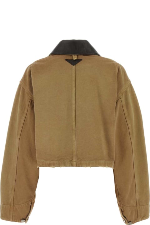 Clothing for Women Prada Camel Cotton Jacket
