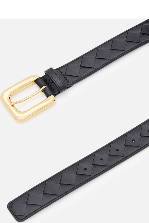 3cm Intreccio Leather Belt