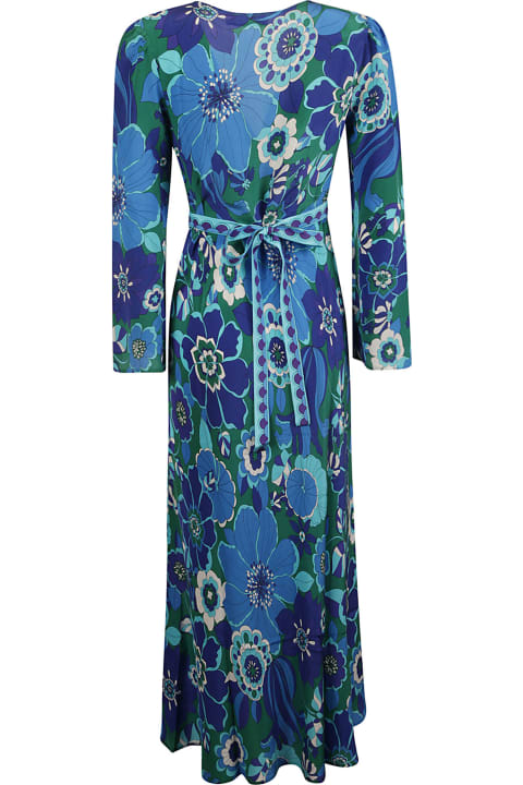Fashion for Women RIXO V-neck Floral Print Long Dress