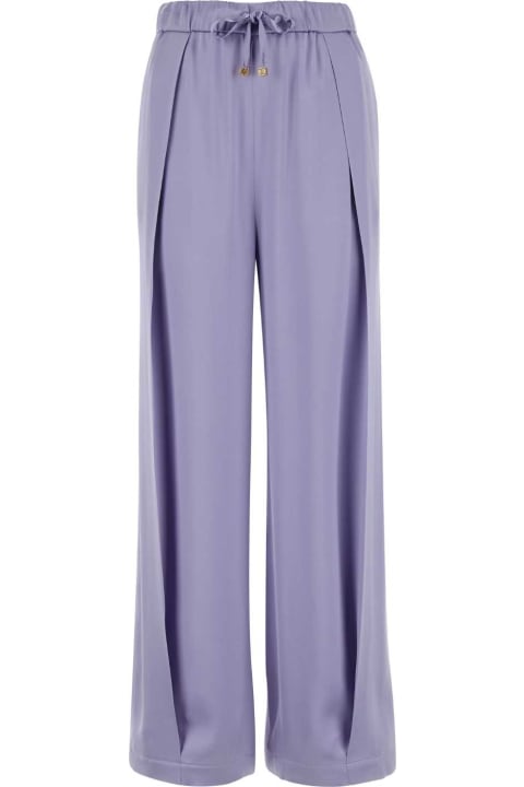 Loewe Pants & Shorts for Women Loewe Lilac Satin Pyjama Pant