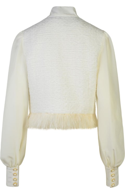 Balmain Coats & Jackets for Women Balmain White Cotton Blend Jacket