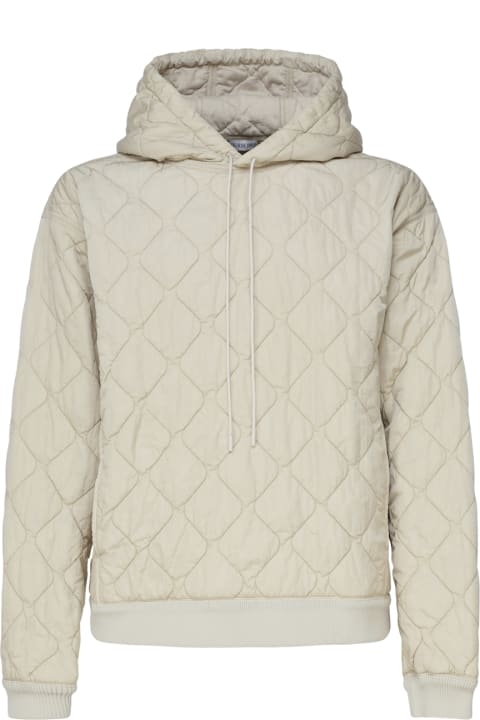 メンズ Burberryのフリース＆ラウンジウェア Burberry Quilted Sweatshirt With Hood And Drawstring