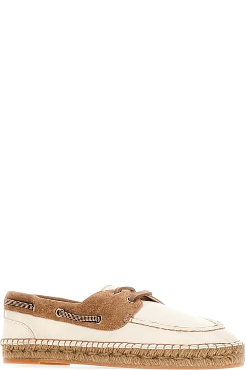 Brunello Cucinelli Sale for Women Brunello Cucinelli Ivory Leather Loafers