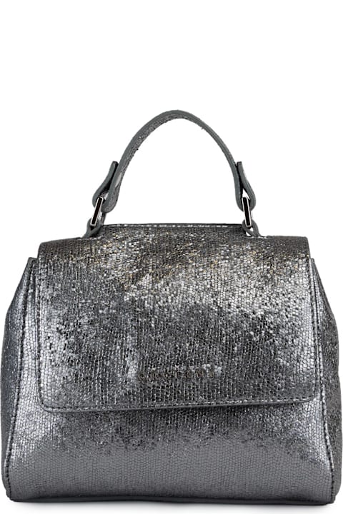 Fashion for Women Orciani "sveva Light" Tote Bag In Silver Printed Nappa