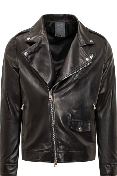 メンズ Giocastaのコート＆ジャケット Giocasta Nappa Leather Nail Jacket.