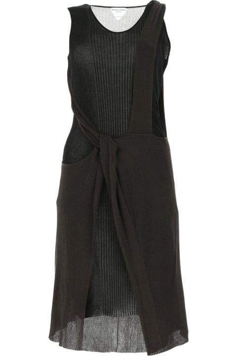 Homeware Bottega Veneta Cutout Layered Knit Dress