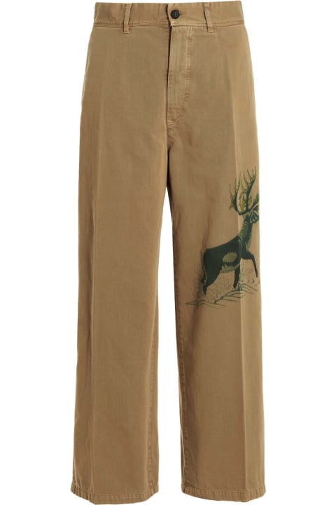 Homeware Incotex Red Printed Cotton Trousers