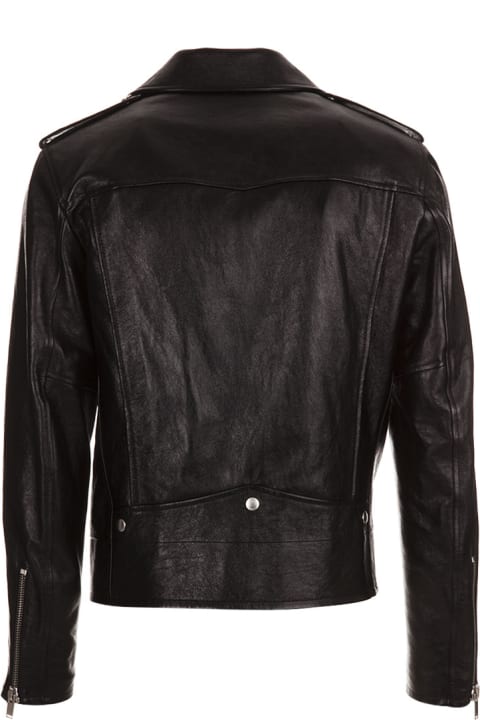 Saint Laurent Coats & Jackets for Men Saint Laurent Black Leather Motorcycle Jacket